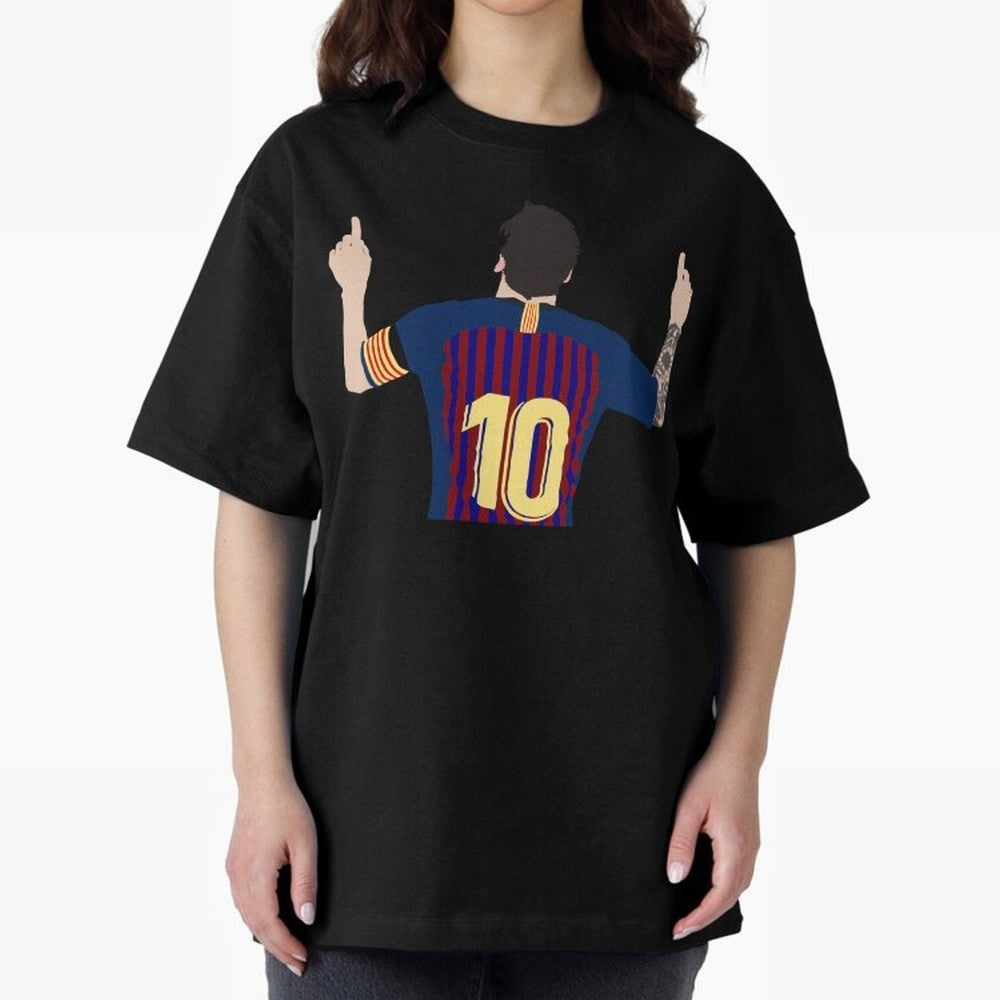 Lionel Messi Iconic Goal Celebration #o44 Oversized T-Shirt Make Your Look Match FIFA World Cup 2026 USA Canada Mexico Celebrating Cristiano Ronaldo, England, France and Netherlands Energy, Champion Mindset, Group Stage Buzz, Knockout Tension and