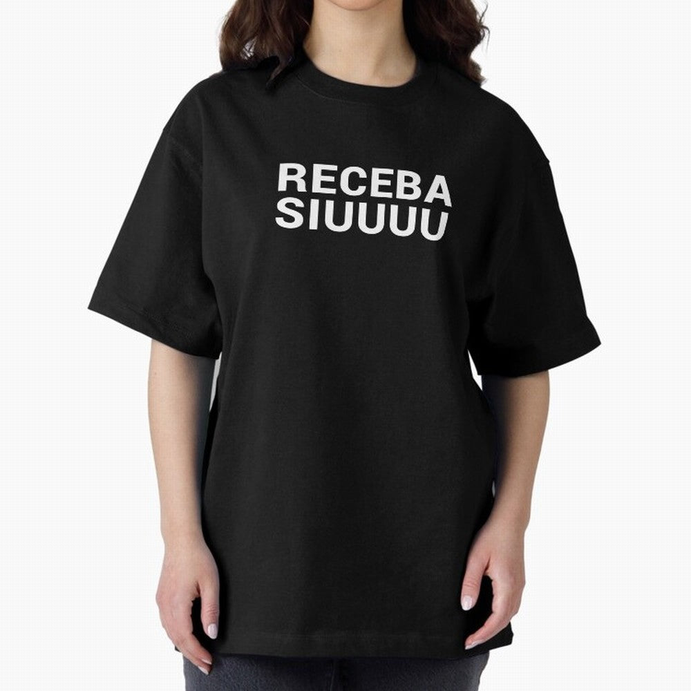 Receba siuuu Oversized T-Shirt Relive Legendary Nights from FIFA World Cup 2026 Group Stage for Fans of CR7 and Messi and Spain and Netherlands, Bringing Sports Nostalgia, International Competition, Famous Players and Unforgettable Victories;