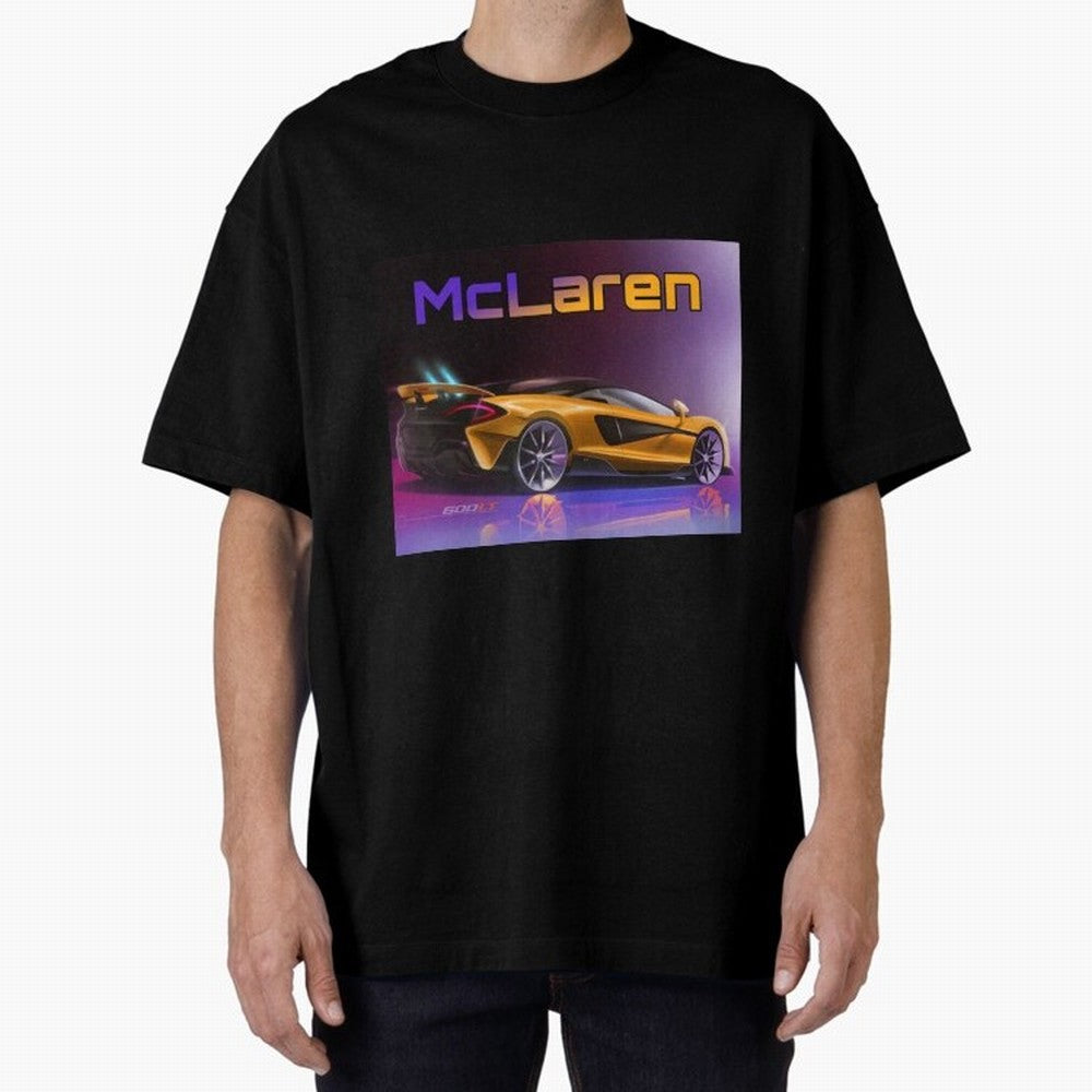 Mclaren in Gradient Metallic Color Oversized T-Shirt Refresh FIFA World Cup 2026 for Fans of Haaland and Mbappe and Argentina and Brazil, Bringing Vintage Soccer Flavor, Modern Football Stars, National Flags and Final Night Emotion; Built for