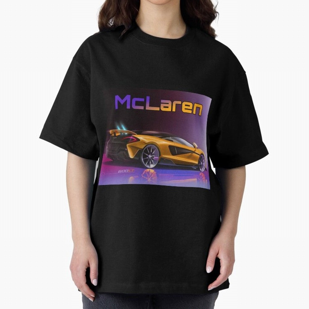 Mclaren in Gradient Metallic Color Oversized T-Shirt Refresh FIFA World Cup 2026 for Fans of Haaland and Mbappe and Argentina and Brazil, Bringing Vintage Soccer Flavor, Modern Football Stars, National Flags and Final Night Emotion; Built for