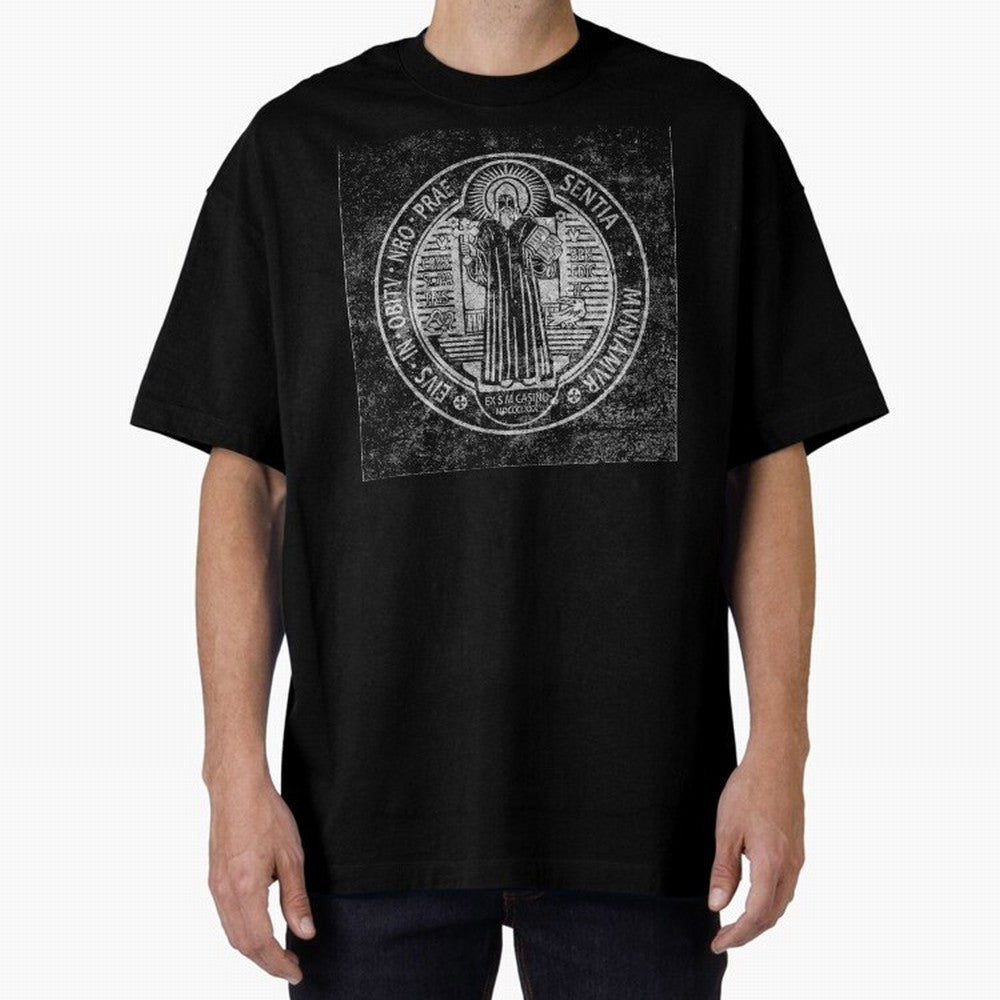 Medalla de San Benito Frontal Relieve Oversized T-Shirt Treasure the FIFA World Cup 2026 Group Stage Journey through Mbappe Highlights, England, France and Netherlands Pride, Stadium Memories, Football Loyalty, International Chants and Championship