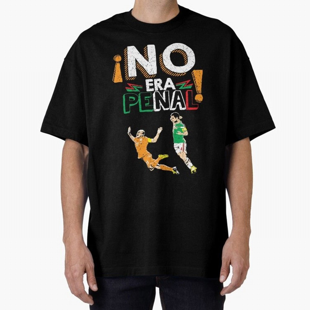 No Era Penal Oversized T-Shirt Follow the Final Road of FIFA World Cup 2026 USA Canada Mexico Spirit, Highlighting England and Germany, Messi and Cristiano Ronaldo, Match Day Excitement, Supporter Culture, Golden Goals and Global Football Passion;