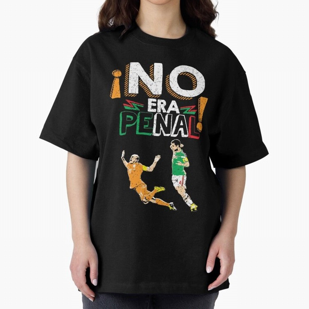 No Era Penal Oversized T-Shirt Follow the Final Road of FIFA World Cup 2026 USA Canada Mexico Spirit, Highlighting England and Germany, Messi and Cristiano Ronaldo, Match Day Excitement, Supporter Culture, Golden Goals and Global Football Passion;