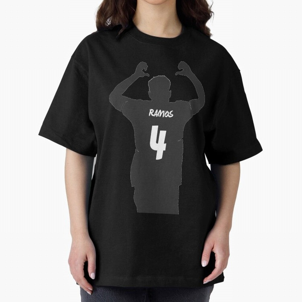 Sergio Ramos artwork Oversized T-Shirt Celebrate National Team Dreams in the FIFA World Cup 2026 USA Canada Mexico Journey through CR7 Highlights, Germany Pride, Football History, Final Match Energy, Crowd Noise and Once in a Lifetime Moments;