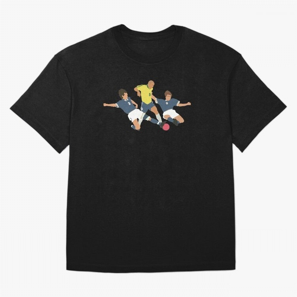 Ronaldo vs Maldini & Cannavaro Iconic Football Moment Oversized T-Shirt Show Your Love for FIFA World Cup 2026 USA Canada Mexico Spirit, Highlighting France and Portugal, Mbappe, Championship Spirit, Famous Goals, Roaring Crowds and International