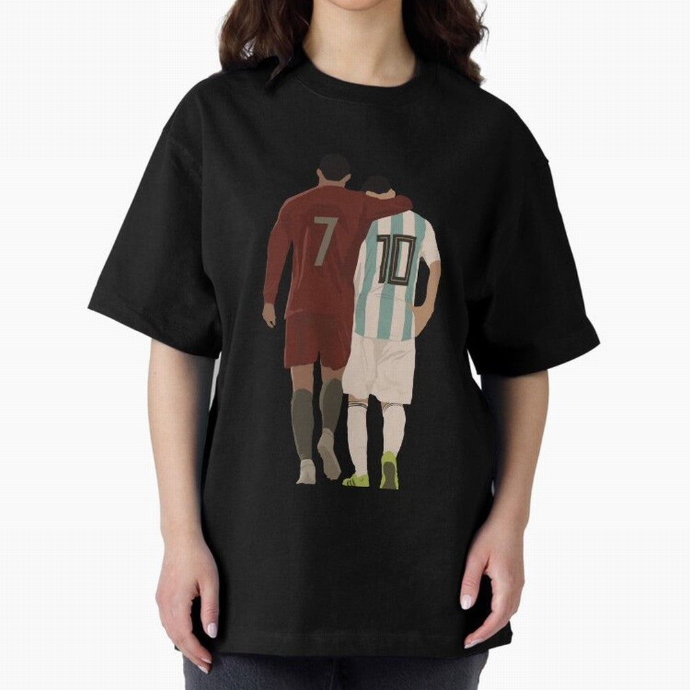 The Greatest Of All Time Oversized T-Shirt Honor the Football Icons of FIFA World Cup 2026 for Fans of Cristiano Ronaldo and Germany, Bringing Football Festival Excitement, Trophy Ambitions, Country Rivalries and Star Player Buzz; Ideal for
