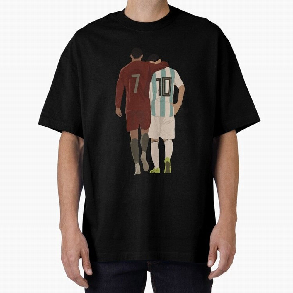 The Greatest Of All Time Oversized T-Shirt Honor the Football Icons of FIFA World Cup 2026 for Fans of Cristiano Ronaldo and Germany, Bringing Football Festival Excitement, Trophy Ambitions, Country Rivalries and Star Player Buzz; Ideal for