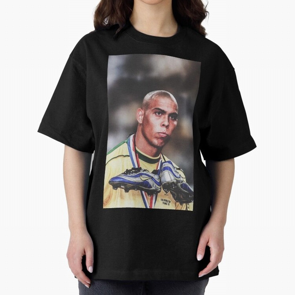 Ronaldo Luis Nazario de Lima Art Oversized T-Shirt Show Championship Spirit for Match Day Hype around FIFA World Cup 2026 USA Canada Mexico, CR7, Brazil, Portugal and Argentina, Football History, Final Match Energy, Crowd Noise and Once in a
