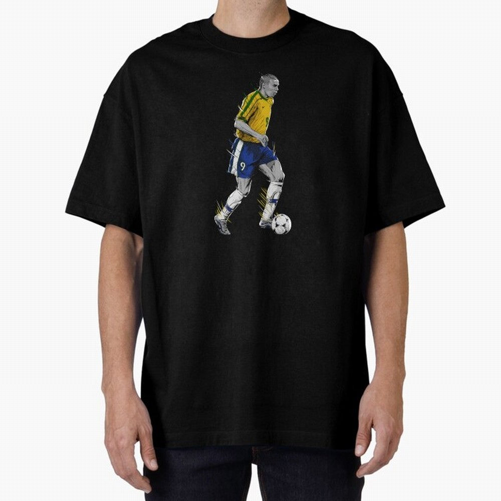 Ronaldo R9 Phenomenon Oversized T-Shirt Fuel FIFA World Cup 2026 Group Stage Spirit, Filled with England, France and Netherlands, CR7, Stadium Chants, National Pride, Trophy Dreams and Unforgettable Football Memories; Ideal for Football Dads,