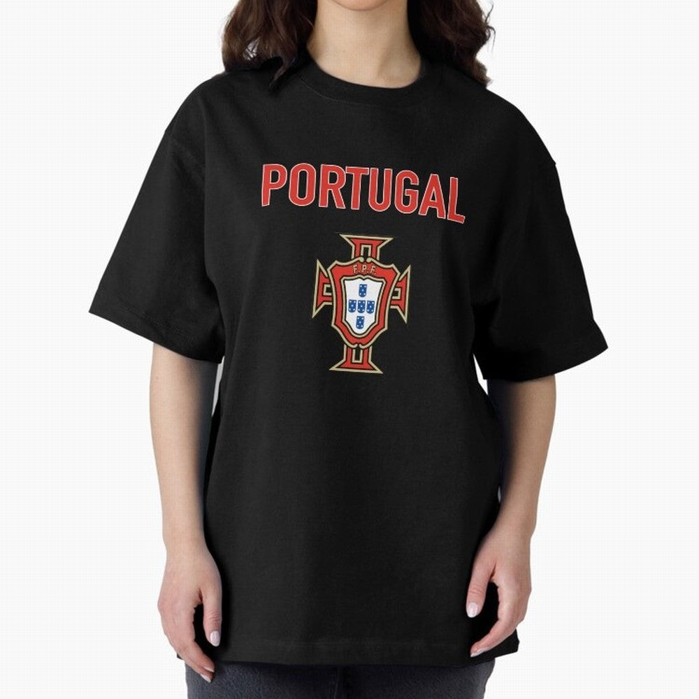 Portugal Oversized T-Shirt Back the Journey through Match Day Hype around FIFA World Cup 2026, Mbappe and Neymar, Spain, Retro Football Energy, Iconic Rivalries, Trophy Chase Drama and Stadium Atmosphere; Made for Die Hard Supporters, Soccer