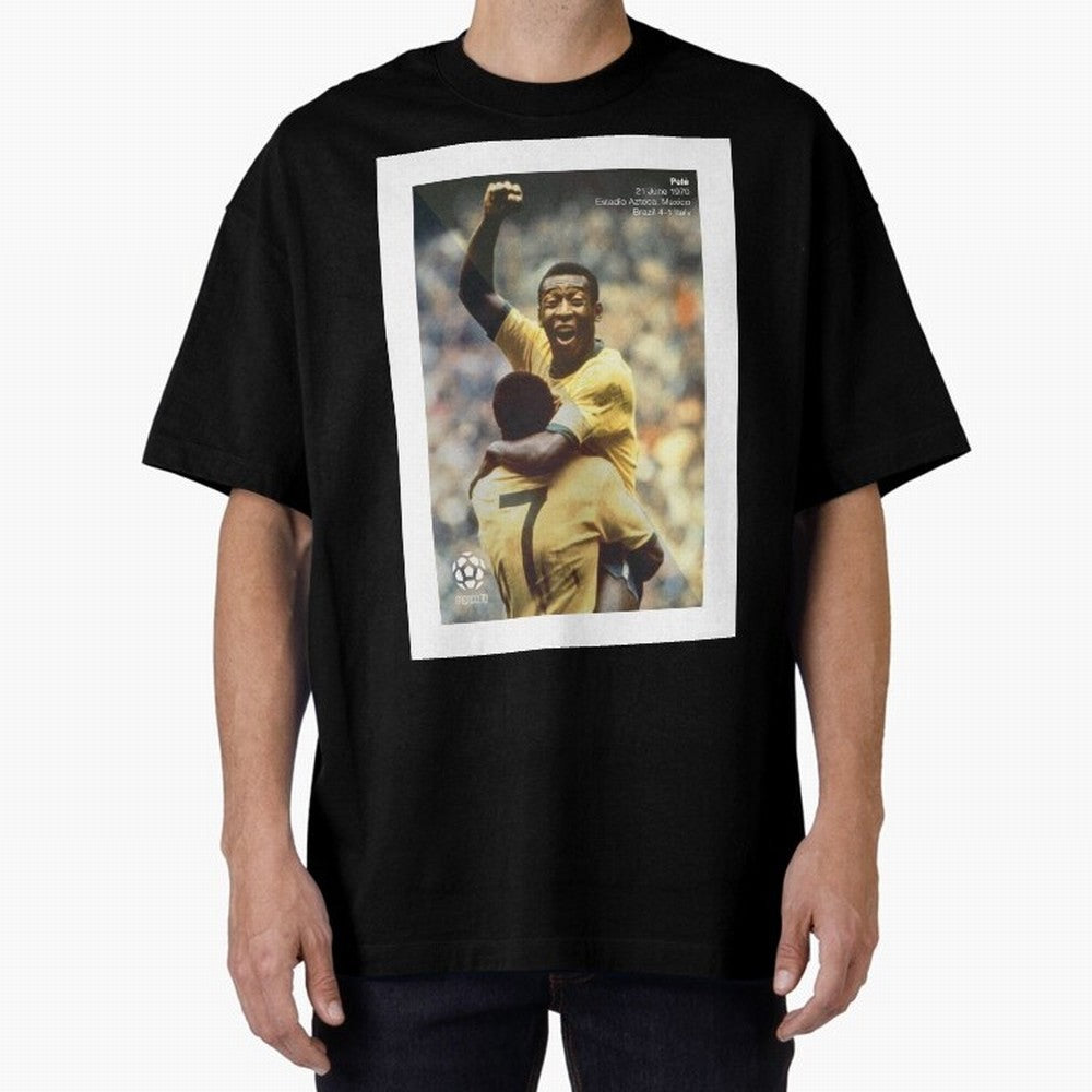 Pele Oversized T-Shirt Relive the Noise and Pride of Match Day Hype around FIFA World Cup 2026 Group Stage, Neymar, Portugal, Spain and Germany, Classic Soccer Heritage, Championship Pressure, Fan Loyalty and International Pride; Made for