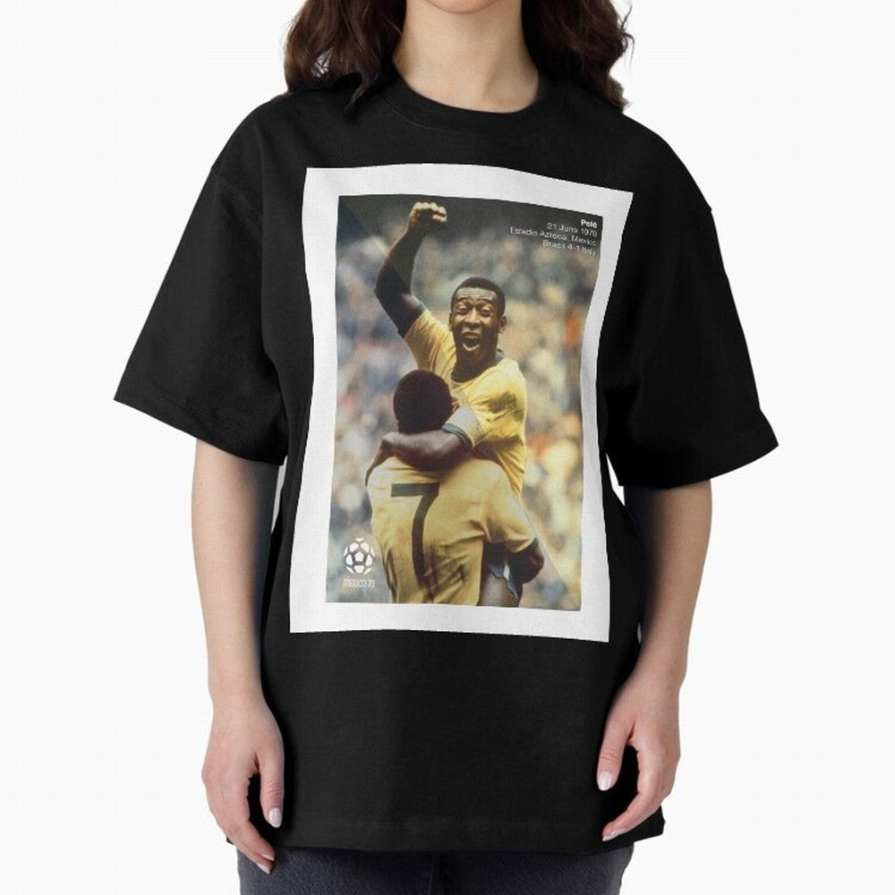 Pele Oversized T-Shirt Relive the Noise and Pride of Match Day Hype around FIFA World Cup 2026 Group Stage, Neymar, Portugal, Spain and Germany, Classic Soccer Heritage, Championship Pressure, Fan Loyalty and International Pride; Made for