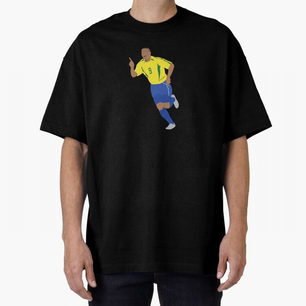 R9 Brazil - Ronaldo Oversized T-Shirt Bring Legendary Rivalry Energy to FIFA World Cup 2026 USA Canada Mexico Spirit, Filled with Portugal, Spain and Germany, CR7 and Messi, Football Festival Excitement, Trophy Ambitions, Country Rivalries and Star