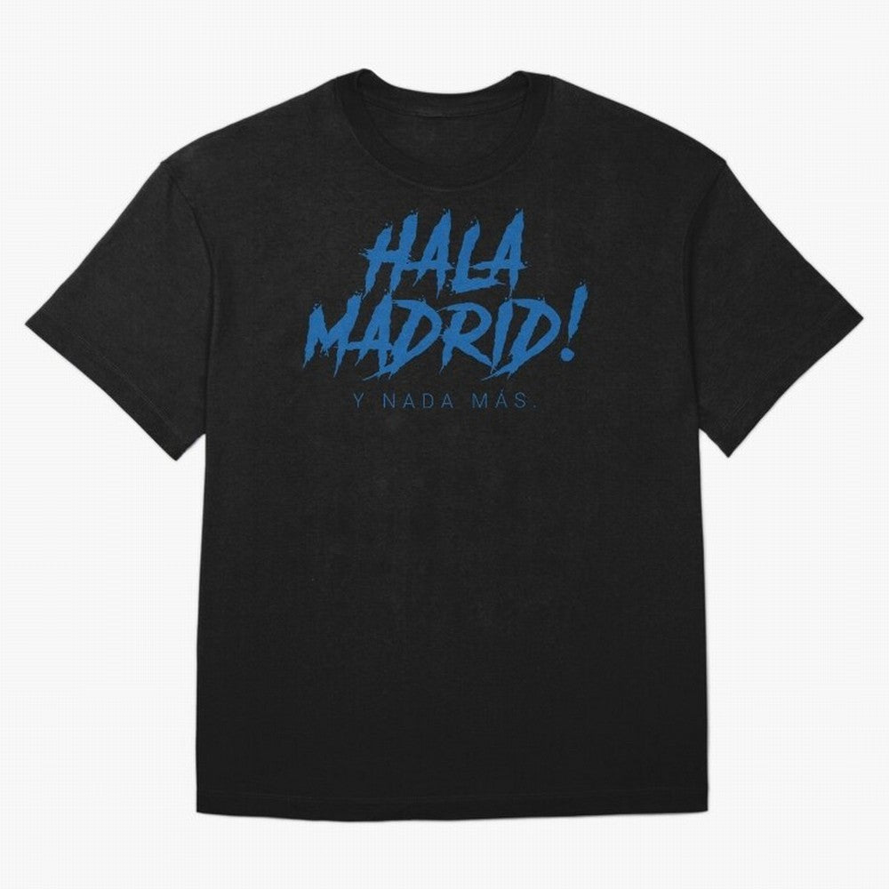 Hala Madrid Oversized T-Shirt Create FIFA World Cup 2026 Centered on Messi, CR7 and Mbappe, Portugal Energy, Football Festival Excitement, Trophy Ambitions, Country Rivalries and Star Player Buzz; Created for Match Day Parties, Soccer Gifts, Fan