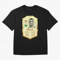 Ronaldo Ultimate Card Oversized T-Shirt Honor the Football Icons of Global Football Passion for FIFA World Cup 2026 Group Stage, with Messi, Brazil, Portugal and Argentina, Vintage Soccer Flavor, Modern Football Stars, National Flags and Final