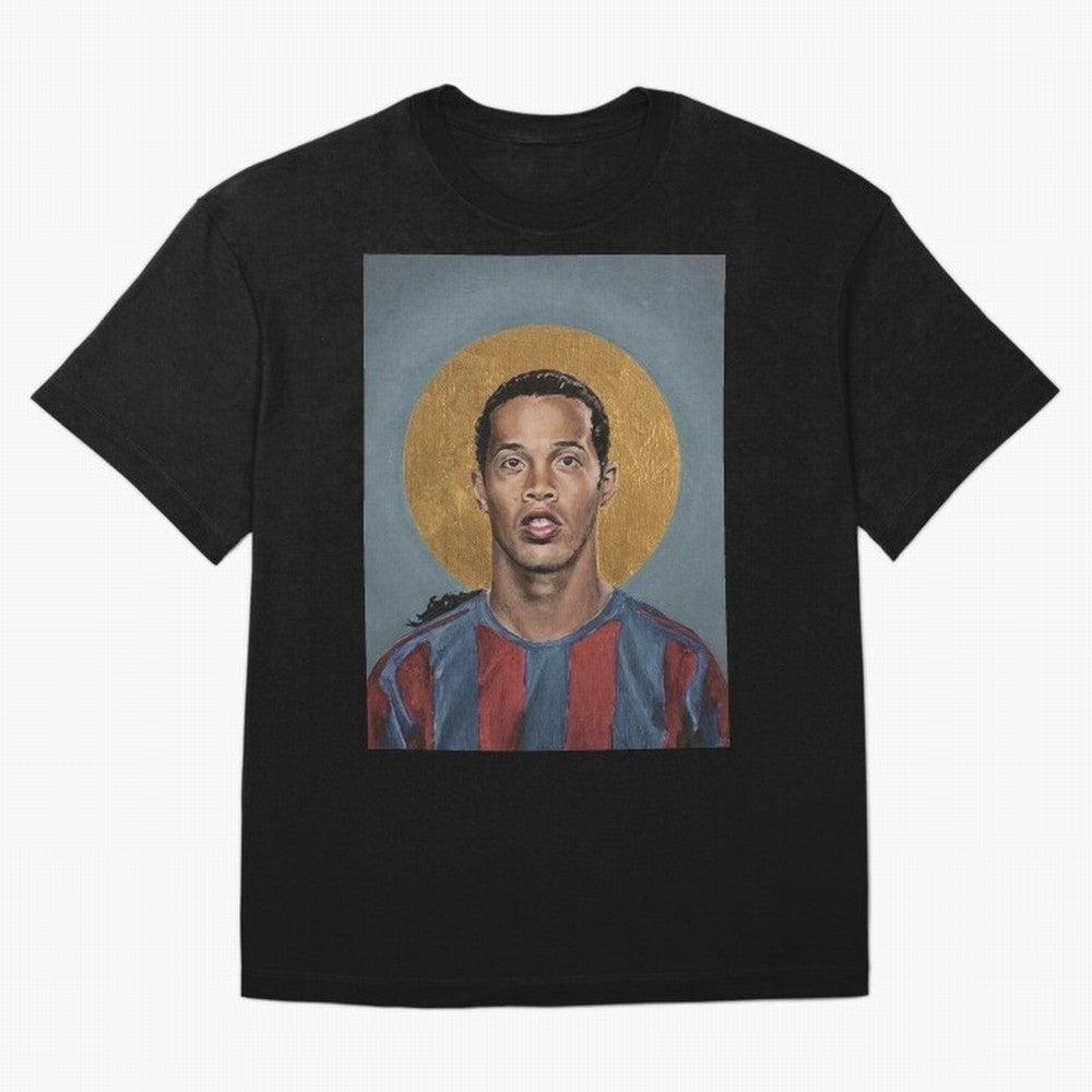 Art Ronaldinho Painting Oversized T-Shirt Feel the Trophy Chase of the FIFA World Cup 2026 USA Canada Mexico Journey through CR7 Highlights, Argentina, France and Brazil Pride, Match Day Excitement, Supporter Culture, Golden Goals and Global