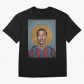 Art Ronaldinho Painting Oversized T-Shirt Feel the Trophy Chase of the FIFA World Cup 2026 USA Canada Mexico Journey through CR7 Highlights, Argentina, France and Brazil Pride, Match Day Excitement, Supporter Culture, Golden Goals and Global