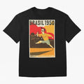 Brasil 1950 World Cup Oversized T-Shirt Relive Legendary Nights from Global Football Passion for FIFA World Cup 2026 Group Stage, Driven by Messi, CR7 and Mbappe, Portugal, Spain and Germany, Champion Mindset, Group Stage Buzz, Knockout Tension and