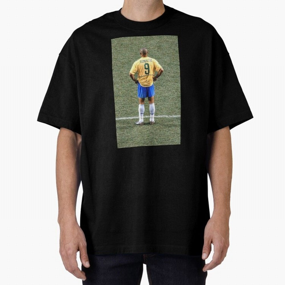 Illustration Ronaldo Luis Nazario de Lima Oversized T-Shirt Support the FIFA World Cup 2026 USA Canada Mexico Journey through Haaland and Mbappe Highlights, England, France and Netherlands Pride, Vintage Soccer Flavor, Modern Football Stars,