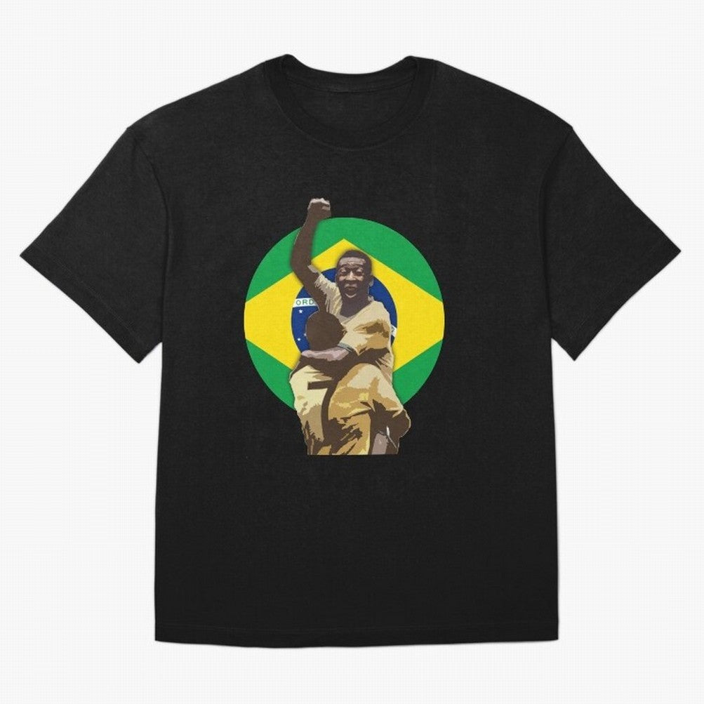 Pele Greates Footbal Player in History - Joga Bonito Oversized T-Shirt Celebrate the Next Chapter of FIFA World Cup 2026 for Fans of Haaland and England, France and Netherlands, Bringing Championship Spirit, Famous Goals, Roaring Crowds and
