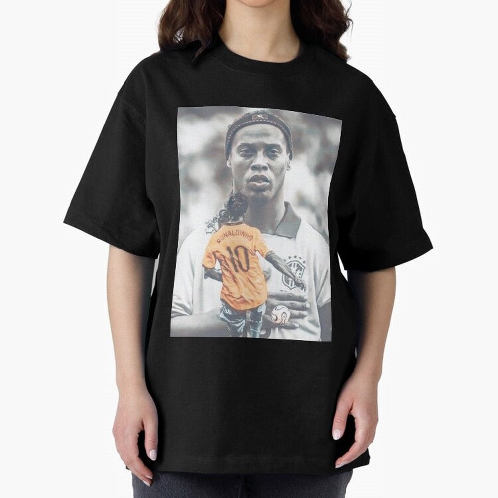 Wallpaper Ronaldinho Illustration Oversized T-Shirt Follow Match Day Hype around FIFA World Cup 2026 USA Canada Mexico, Cristiano Ronaldo, Brazil, Tournament Hype, Historic Matchups, Family Viewing Parties and Global Sports Pride; Ideal for
