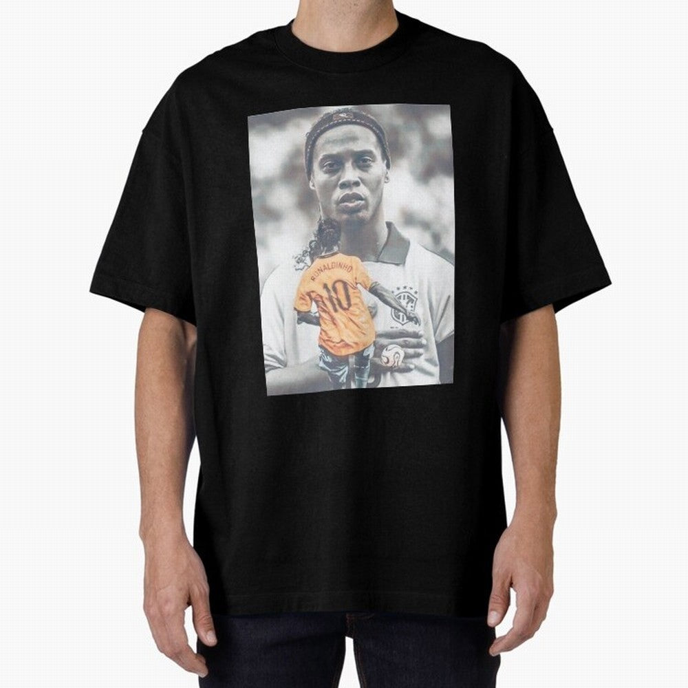 Wallpaper Ronaldinho Illustration Oversized T-Shirt Follow Match Day Hype around FIFA World Cup 2026 USA Canada Mexico, Cristiano Ronaldo, Brazil, Tournament Hype, Historic Matchups, Family Viewing Parties and Global Sports Pride; Ideal for