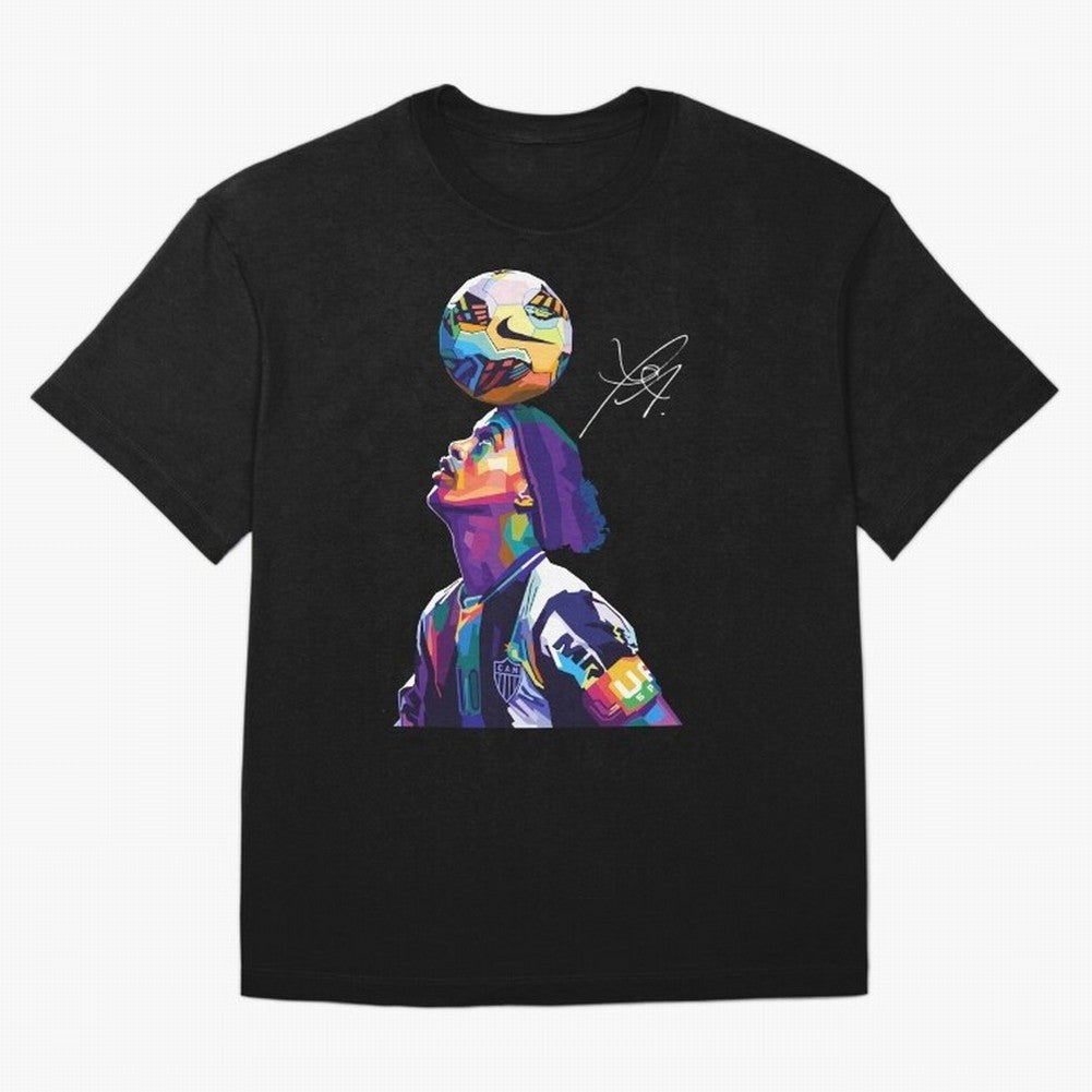 Ronaldinho Wpap Pop Art Oversized T-Shirt Show Your Tournament Heart for FIFA World Cup 2026 Group Stage for Fans of Mbappe and Neymar and Portugal, Spain and Germany, Bringing Fan Favorite Moments, National Team Passion, Big Match Drama and Soccer