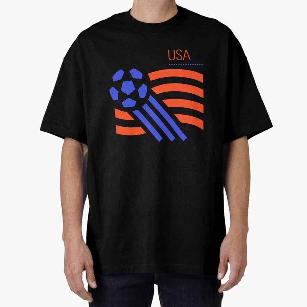 USA 1994 World Cup Soccer Retro 90s Oversized T-Shirt Represent the Passion of the FIFA World Cup 2026 Group Stage Journey through Haaland Highlights, Spain Pride, Stadium Memories, Football Loyalty, International Chants and Championship Tradition;
