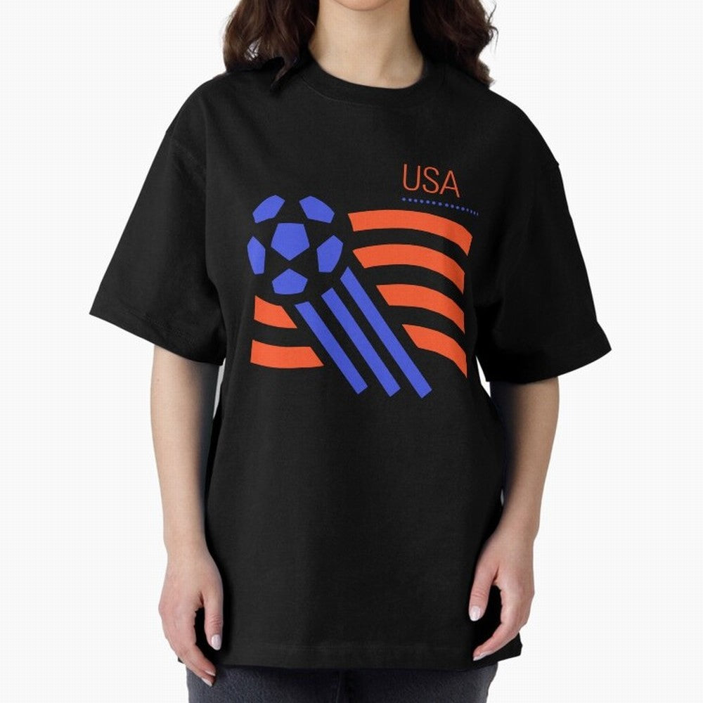 USA 1994 World Cup Soccer Retro 90s Oversized T-Shirt Represent the Passion of the FIFA World Cup 2026 Group Stage Journey through Haaland Highlights, Spain Pride, Stadium Memories, Football Loyalty, International Chants and Championship Tradition;