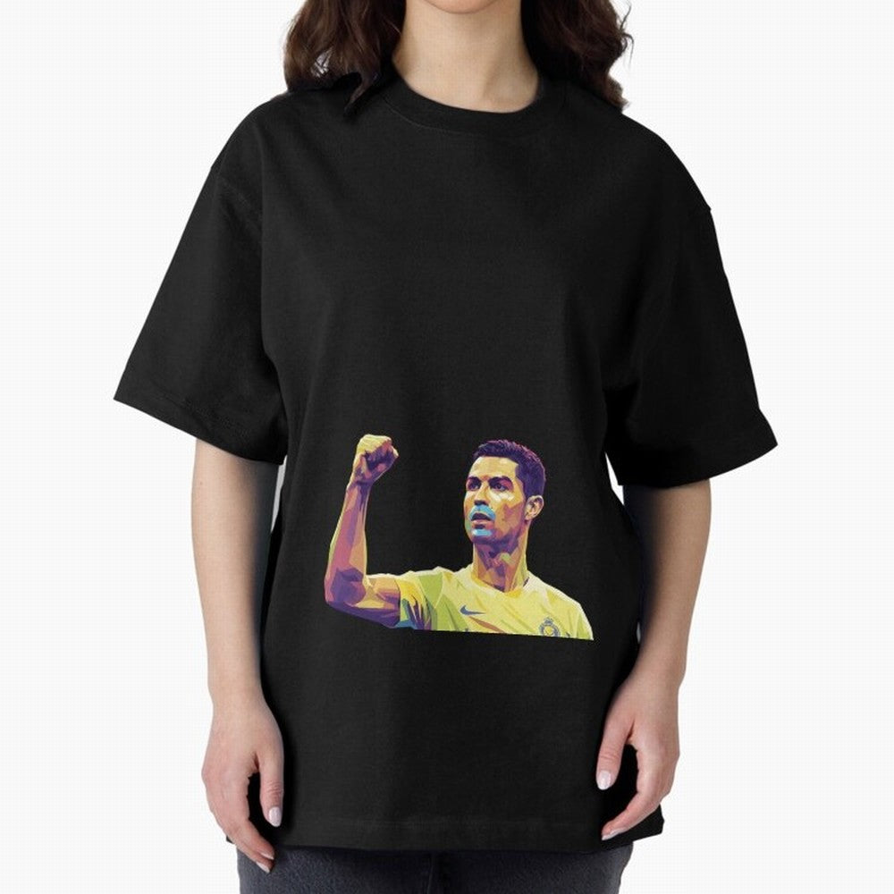 Ronaldo pop art Oversized T-Shirt Support Your Favorite Stars during FIFA World Cup 2026 USA Canada Mexico Spirit, Capturing Argentina, France and Brazil, CR7 and Messi, Champion Mindset, Group Stage Buzz, Knockout Tension and Passionate Fan