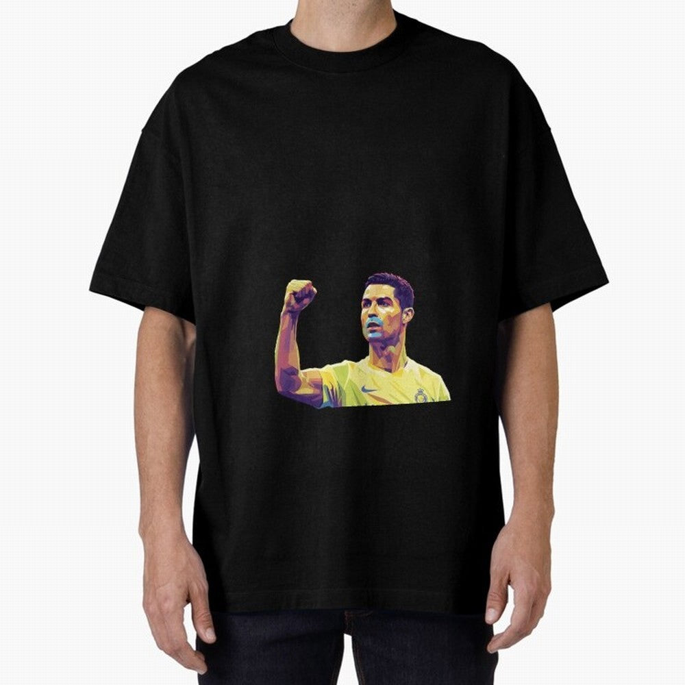 Ronaldo pop art Oversized T-Shirt Support Your Favorite Stars during FIFA World Cup 2026 USA Canada Mexico Spirit, Capturing Argentina, France and Brazil, CR7 and Messi, Champion Mindset, Group Stage Buzz, Knockout Tension and Passionate Fan