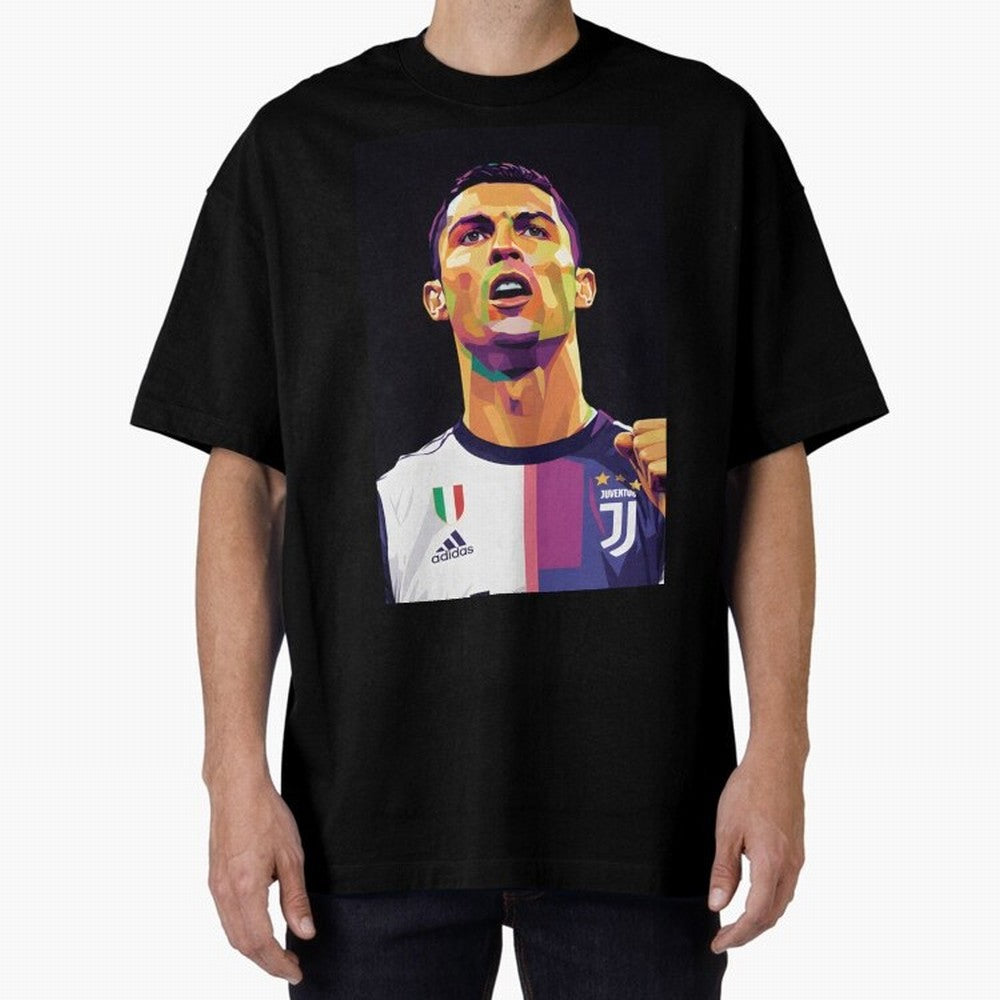 Ronaldo pop art Oversized T-Shirt Show Passion for the Stars of FIFA World Cup 2026 Group Stage Spirit, Driven by Brazil, Portugal and Argentina, Neymar, Haaland and Cristiano Ronaldo, Worldwide Fan Energy, Dramatic Goals, Stadium Lights and
