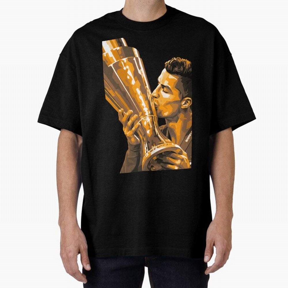 Ronaldo Oversized T-Shirt Represent the Passion of Match Day Hype around FIFA World Cup 2026 Group Stage, CR7 and Messi, Argentina, Game Day Rituals, Football Legends, Country Pride and the Road to the Final; Created for Match Day Parties, Soccer