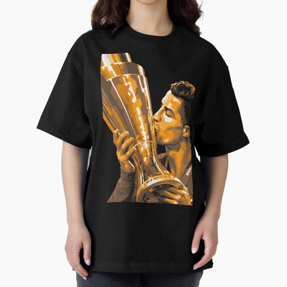 Ronaldo Oversized T-Shirt Represent the Passion of Match Day Hype around FIFA World Cup 2026 Group Stage, CR7 and Messi, Argentina, Game Day Rituals, Football Legends, Country Pride and the Road to the Final; Created for Match Day Parties, Soccer