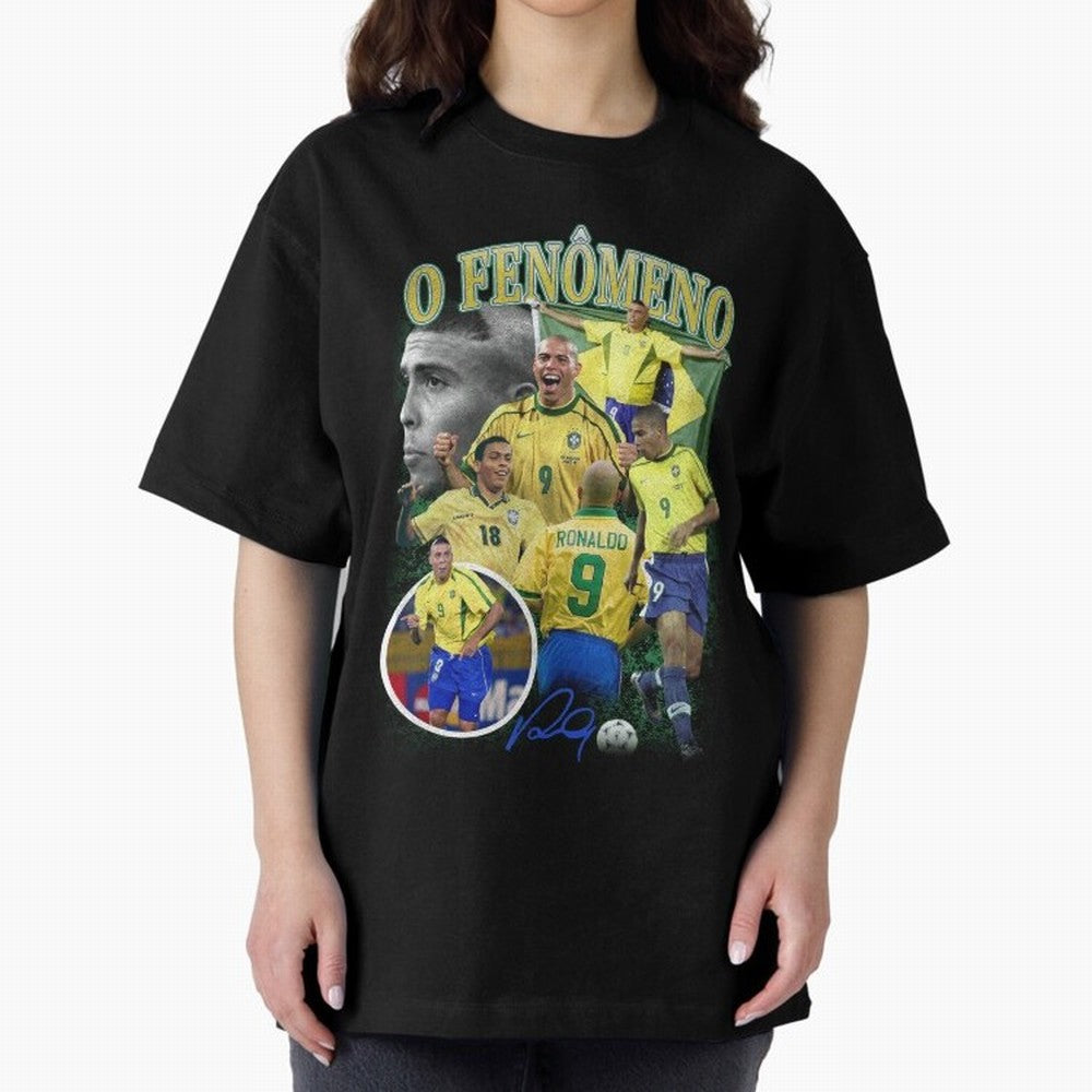 O Fenomeno Ronaldo Oversized T-Shirt Bring Champion Energy into FIFA World Cup 2026 for Fans of Cristiano Ronaldo and Portugal, Bringing Retro Football Energy, Iconic Rivalries, Trophy Chase Drama and Stadium Atmosphere; Ideal for Fans Who Follow