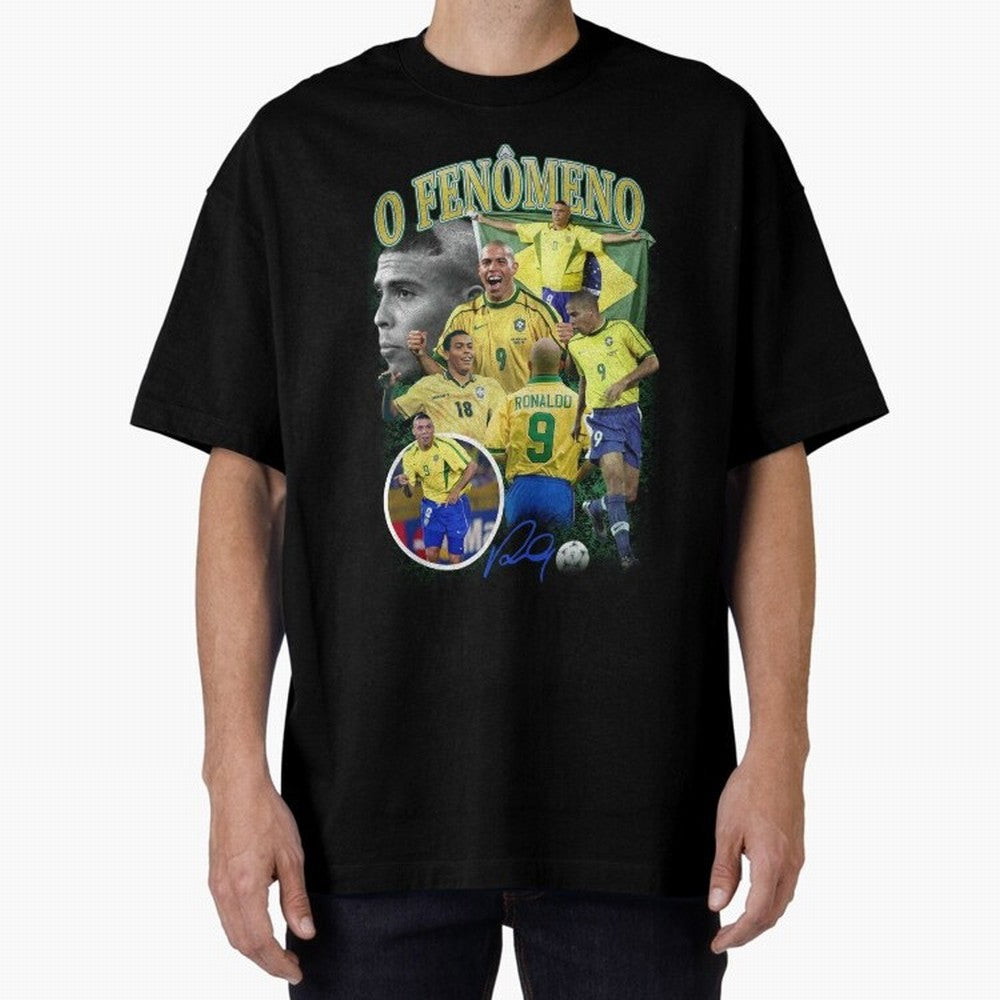 O Fenomeno Ronaldo Oversized T-Shirt Bring Champion Energy into FIFA World Cup 2026 for Fans of Cristiano Ronaldo and Portugal, Bringing Retro Football Energy, Iconic Rivalries, Trophy Chase Drama and Stadium Atmosphere; Ideal for Fans Who Follow