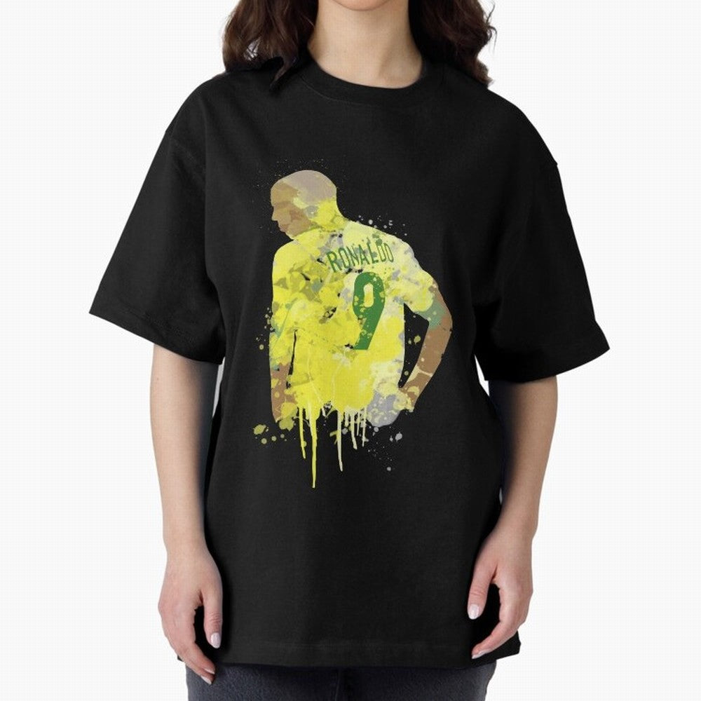 Ronaldo Brazil Legend Art Oversized T-Shirt Honor Champions and Dreams in the FIFA World Cup 2026 USA Canada Mexico Journey through Mbappe Highlights, England Pride, Game Day Rituals, Football Legends, Country Pride and the Road to the Final;