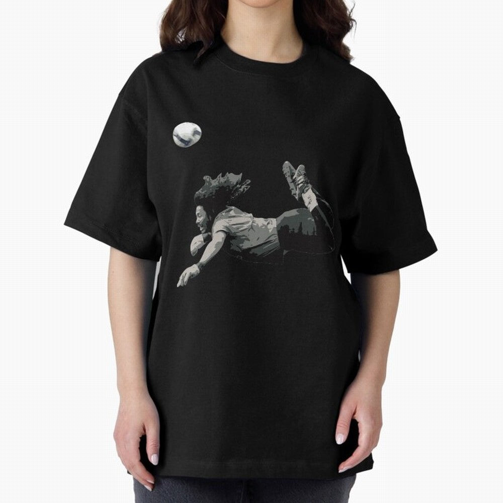 Rene Higuitas Scorpion kick35 Oversized T-Shirt Celebrate the Magic of Global Football Passion for FIFA World Cup 2026 USA Canada Mexico, Celebrating Haaland and Mbappe, Spain, Soccer Culture, Superstar Moments, National Team Dreams and Competitive