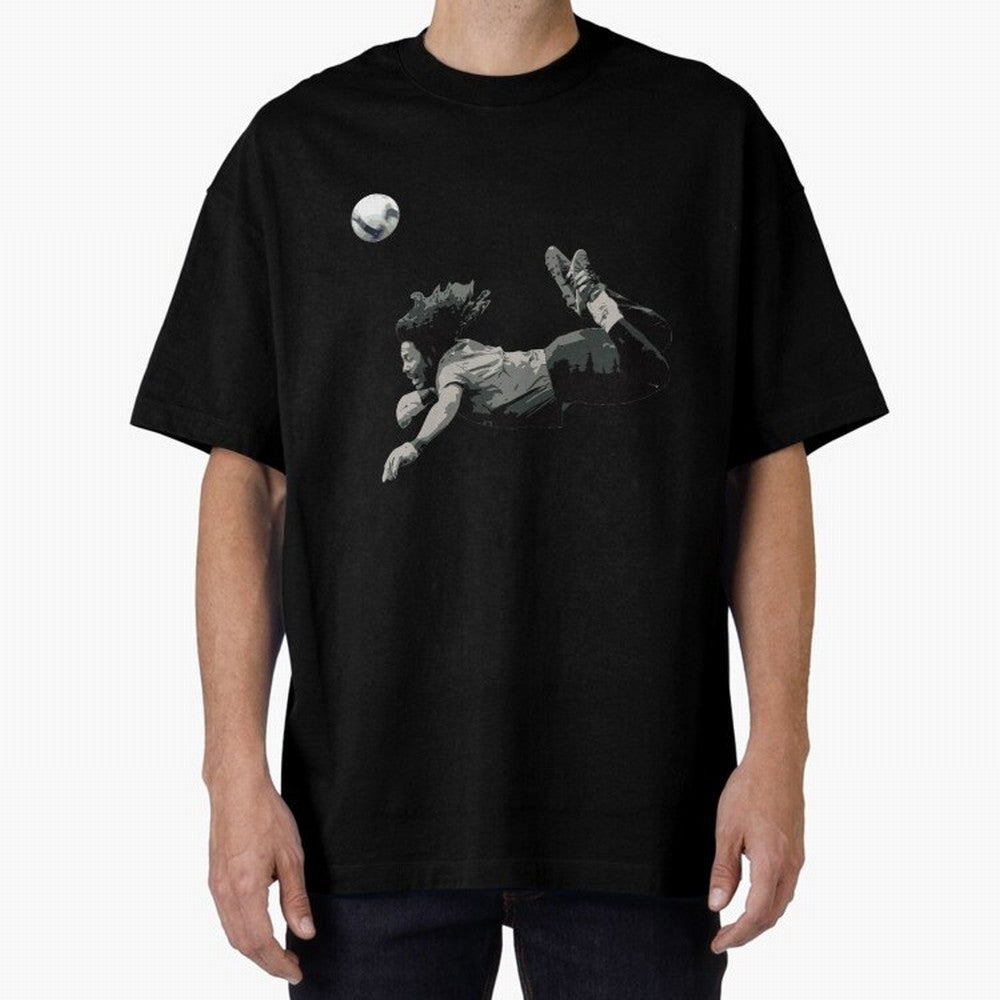 Rene Higuitas Scorpion kick35 Oversized T-Shirt Celebrate the Magic of Global Football Passion for FIFA World Cup 2026 USA Canada Mexico, Celebrating Haaland and Mbappe, Spain, Soccer Culture, Superstar Moments, National Team Dreams and Competitive