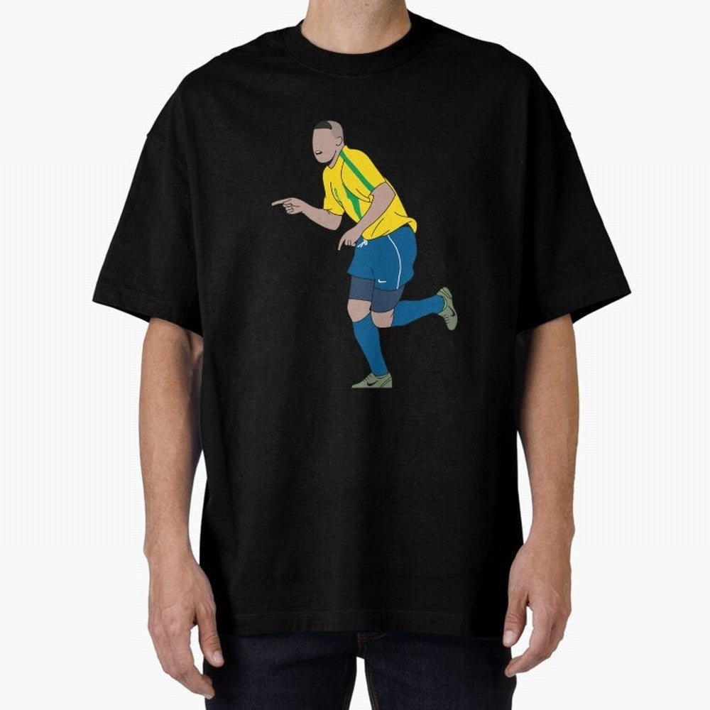 Ronaldo R9 Brazil (2002 WC) Oversized T-Shirt Celebrate Global Passion for the FIFA World Cup 2026 Group Stage Journey through Neymar, Haaland and Cristiano Ronaldo Highlights, Argentina Pride, Retro Football Energy, Iconic Rivalries, Trophy Chase