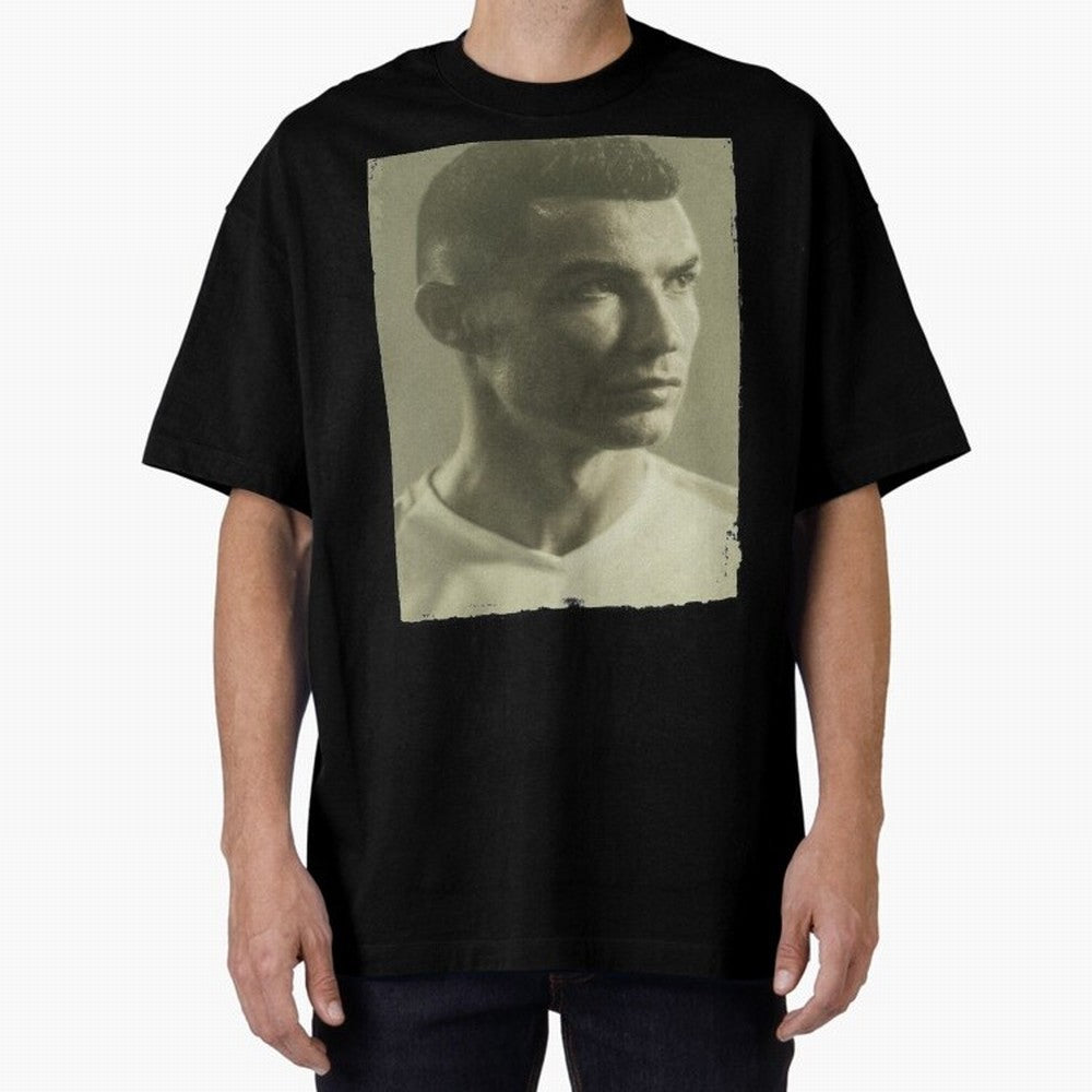 Cristiano Ronaldo Fan Art Oversized T-Shirt Show Up for the Glory of Global Football Passion for FIFA World Cup 2026 Group Stage, Built around Haaland and Mbappe, Spain and Netherlands, Stadium Chants, National Pride, Trophy Dreams and