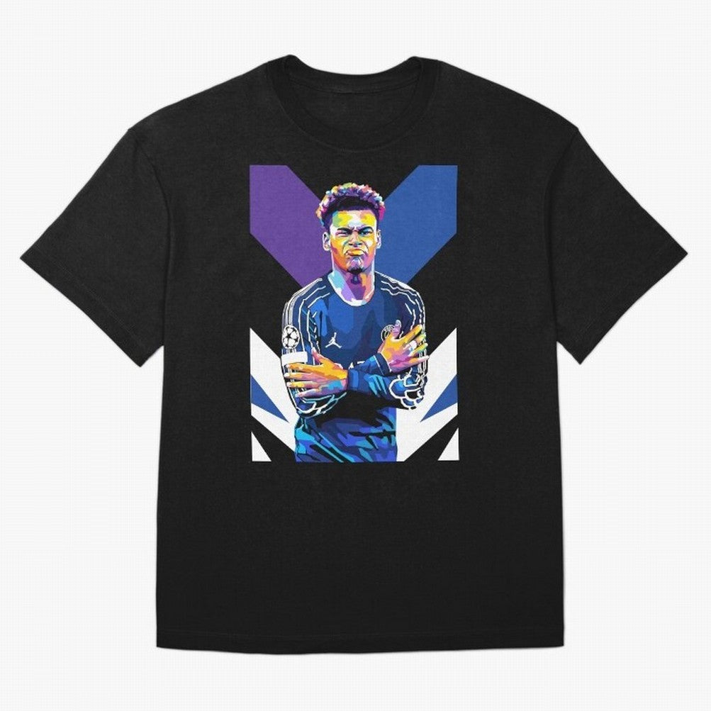 Desire Doue in WPAP Style Oversized T-Shirt Keep the Legacy of Match Day Hype around FIFA World Cup 2026 Group Stage, Cristiano Ronaldo, France, Retro Football Energy, Iconic Rivalries, Trophy Chase Drama and Stadium Atmosphere; Perfect for People