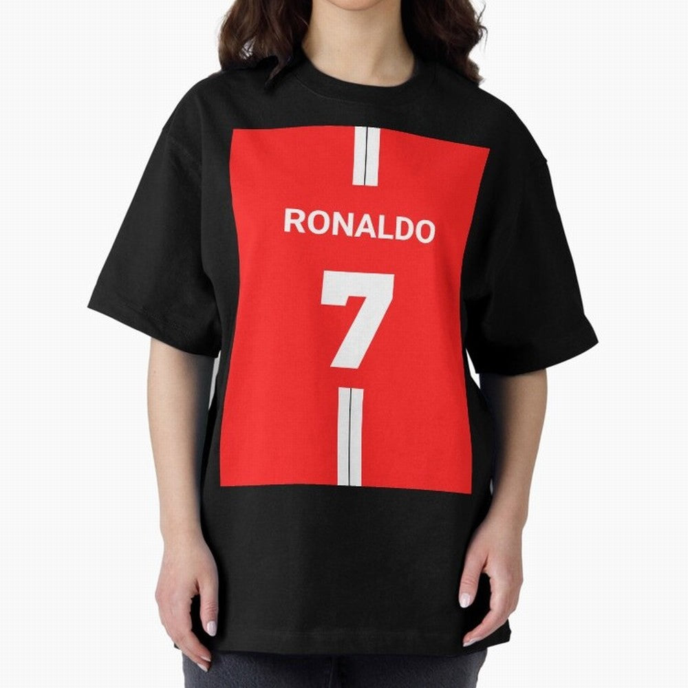Ronaldo Jersey - 7 Back to Manchester Oversized T-Shirt Create FIFA World Cup 2026 for Fans of Messi, Neymar and Mbappe and Spain, Bringing Championship Spirit, Famous Goals, Roaring Crowds and International Football Unity; Great for Watch Parties,