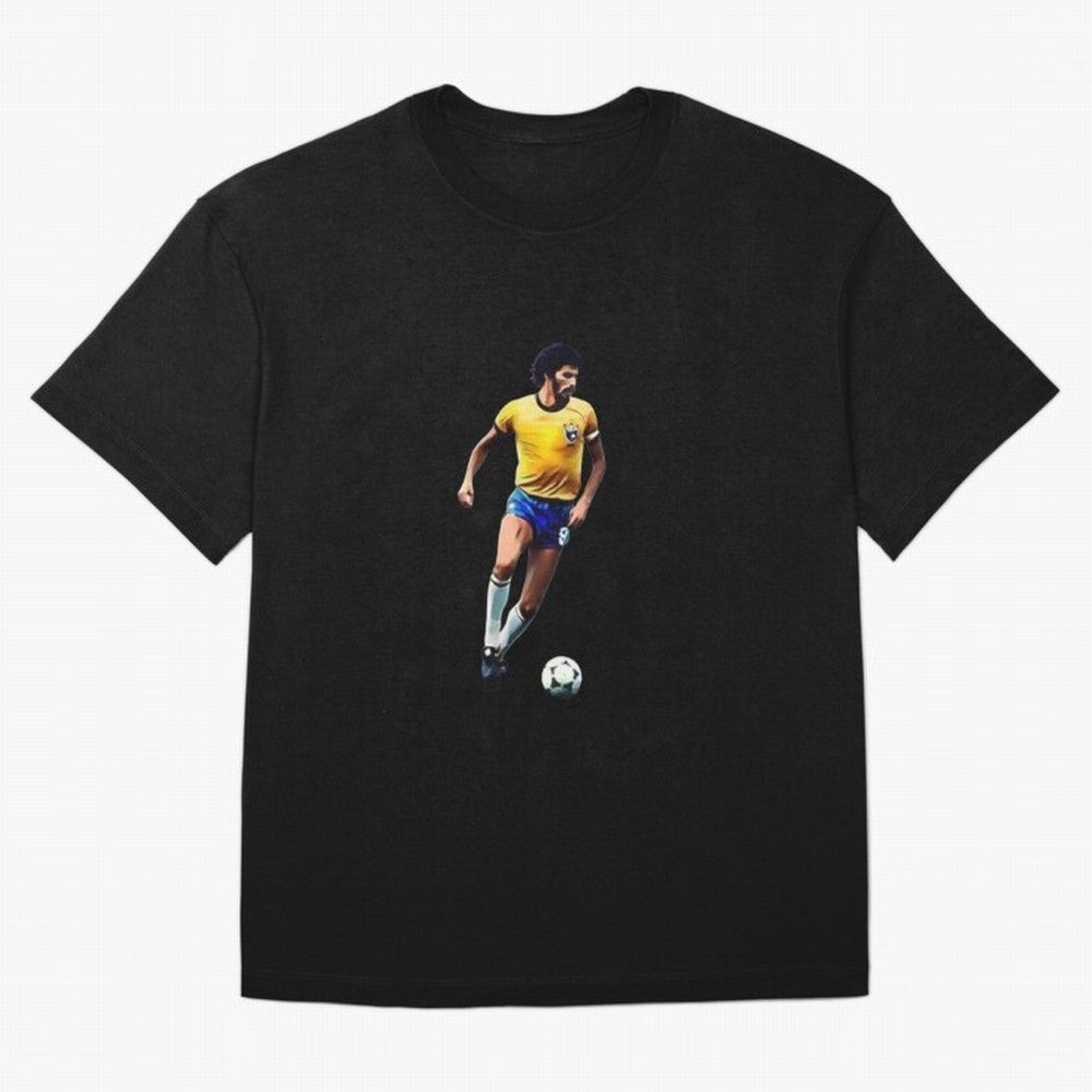 Legends of The Beautiful Game Cartoon Collection Legends Socrates Cartoon Artwork9 Oversized T-Shirt Discover FIFA World Cup 2026 for Fans of Haaland and Argentina, Bringing Global Supporter Spirit, Legendary Goals, National Colors and Tournament