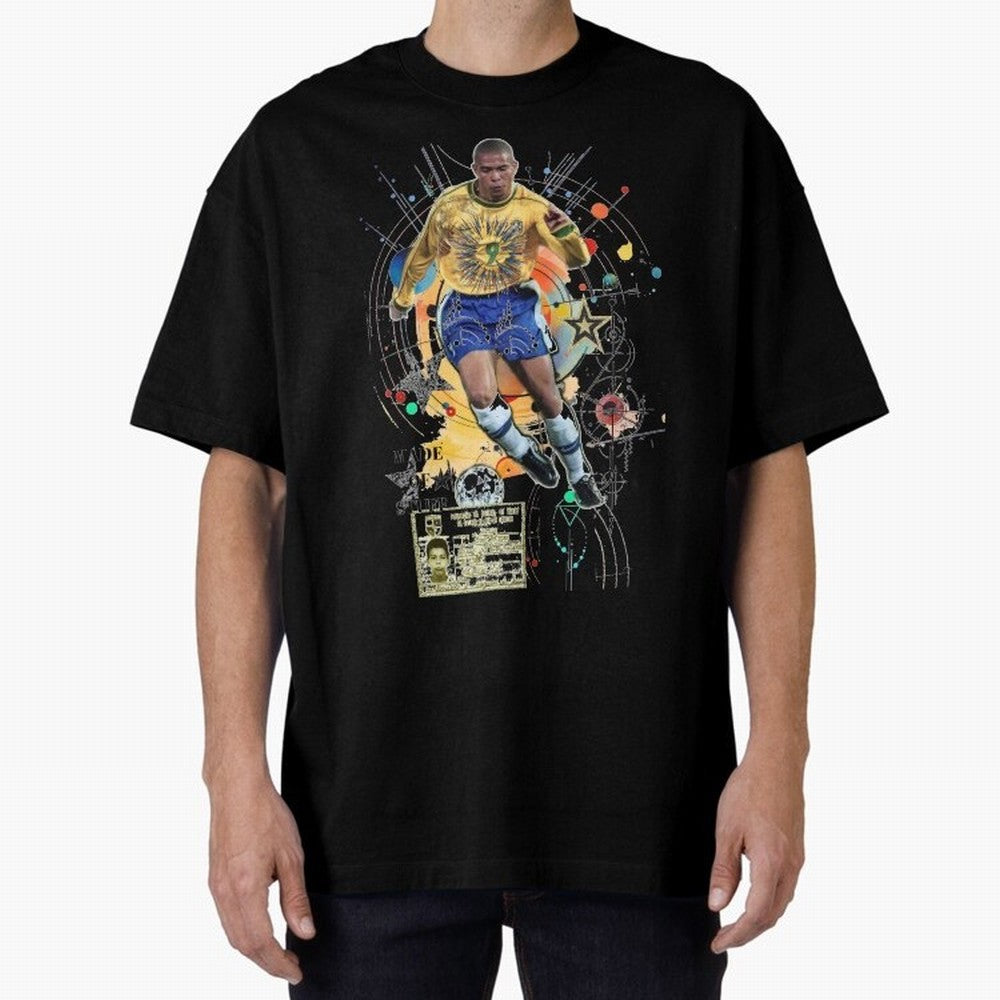 Ronaldo Nazario Football Playmaker Oversized T-Shirt Feel FIFA World Cup 2026 USA Canada Mexico Spirit, Filled with Argentina, France and Brazil, Messi, CR7 and Mbappe, Football History, Final Match Energy, Crowd Noise and Once in a Lifetime