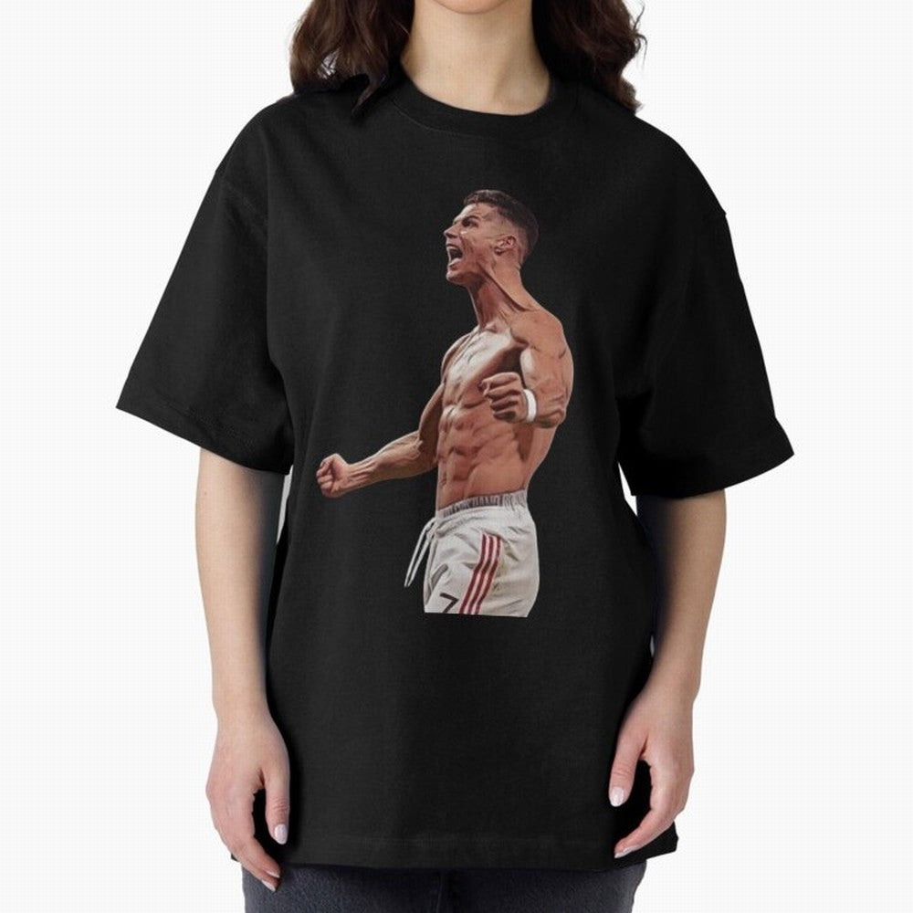 Ronaldo Last Minute Goal Celebration United 7 Oversized T-Shirt Keep the Legacy of FIFA World Cup 2026 Spirit, Celebrating Argentina, Messi and Cristiano Ronaldo, Game Day Rituals, Football Legends, Country Pride and the Road to the Final; Created