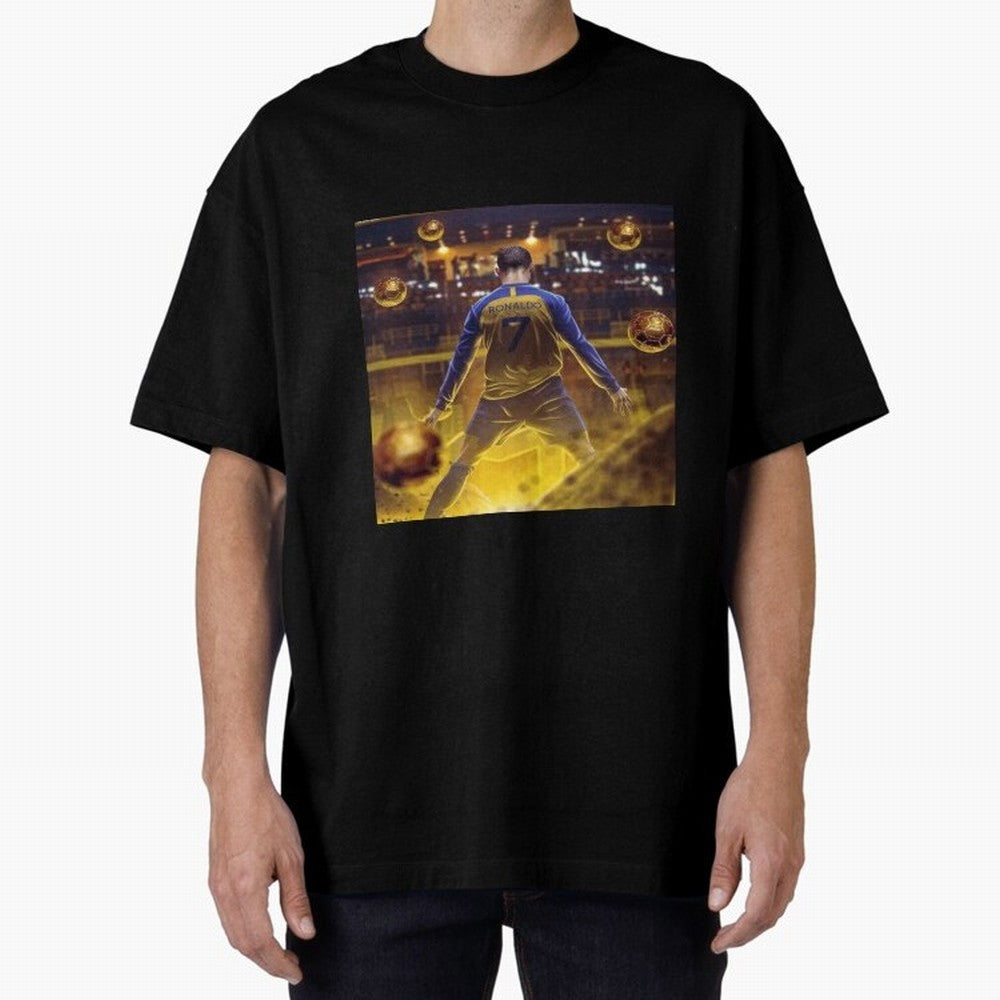 Ronaldo al nassr Oversized T-Shirt Discover FIFA World Cup 2026 Group Stage for Fans of Cristiano Ronaldo and Portugal, Bringing Worldwide Fan Energy, Dramatic Goals, Stadium Lights and Championship Celebrations; Made for Collectors Who Enjoy