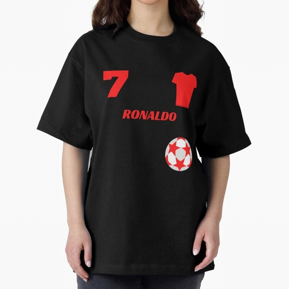 Ronaldo 7 - Man U Back to Manchester Oversized T-Shirt Enjoy Global Football Passion for FIFA World Cup 2026 Group Stage, Built around Haaland and Mbappe, Portugal, Sports Nostalgia, International Competition, Famous Players and Unforgettable