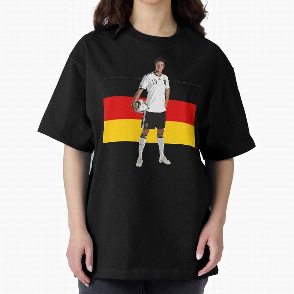 Michael Ballack - German Football Legend Oversized T-Shirt Show Your Tournament Heart for the FIFA World Cup 2026 Journey through Mbappe Highlights, Spain Pride, Worldwide Fan Energy, Dramatic Goals, Stadium Lights and Championship Celebrations;