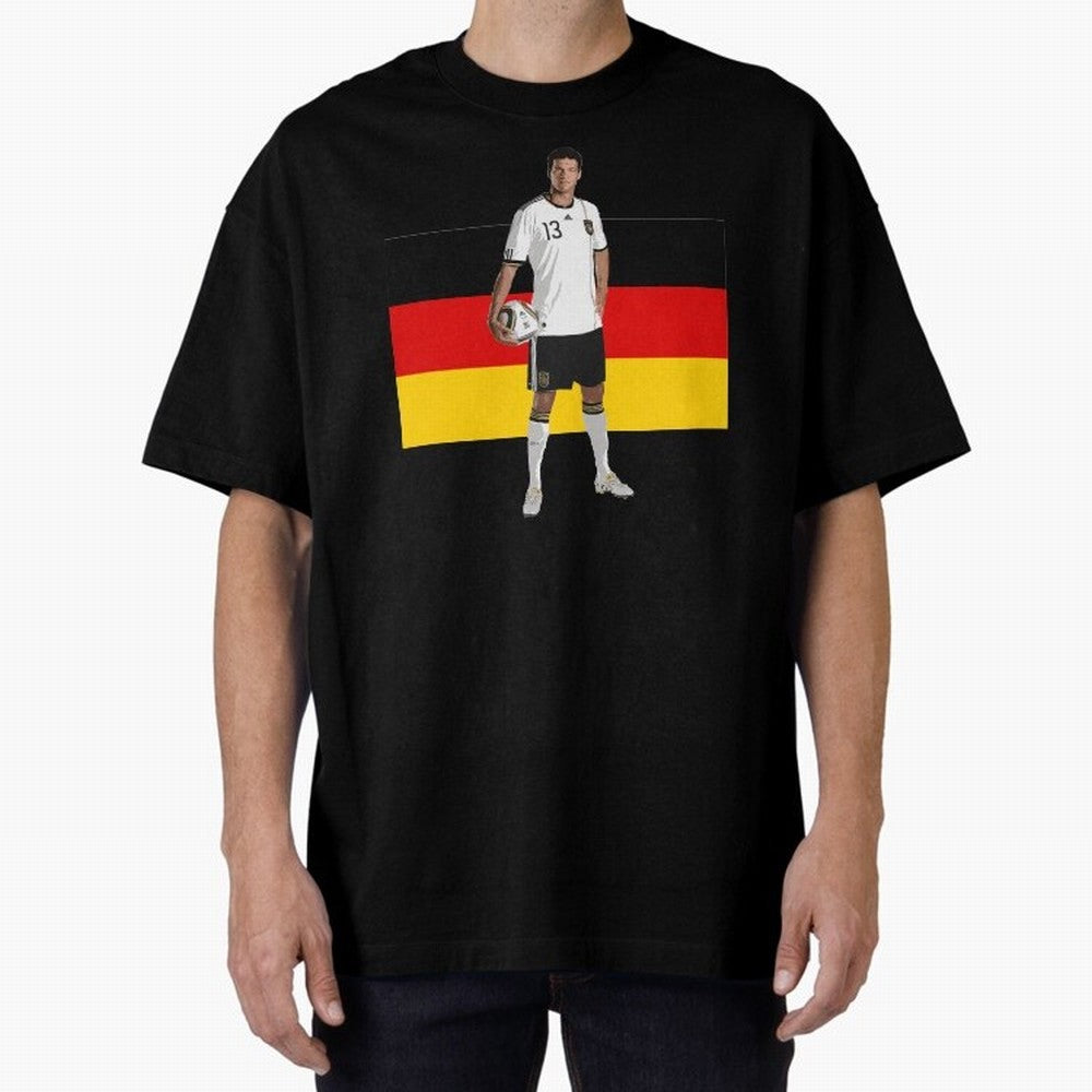 Michael Ballack - German Football Legend Oversized T-Shirt Show Your Tournament Heart for the FIFA World Cup 2026 Journey through Mbappe Highlights, Spain Pride, Worldwide Fan Energy, Dramatic Goals, Stadium Lights and Championship Celebrations;